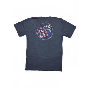 Dark Grey Santa Cruz Skateboards Rainbow Logo Short Sleeve T-Shirt